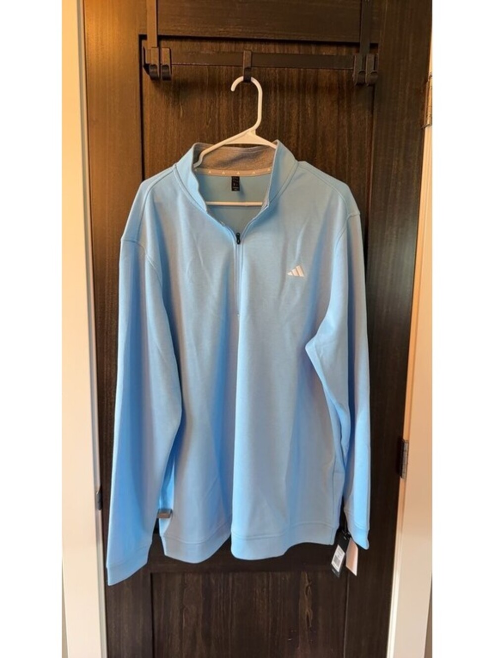 Adidas Light Blue Quarter-Zip Pullover 0147